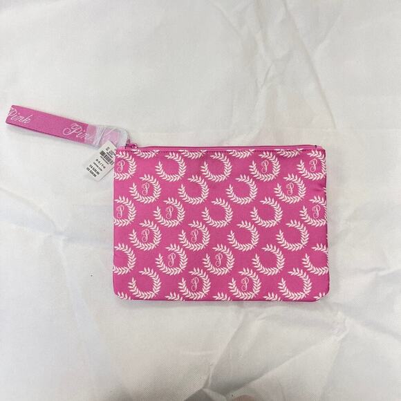 Victoria's Secret Pink Logo Wristlet Makeup Bag - Picture 2 of 5